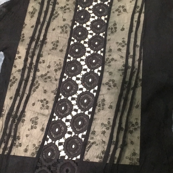 EUC Trinity Navy Silk Loose Blousy Fitting Top - Picture 5 of 6